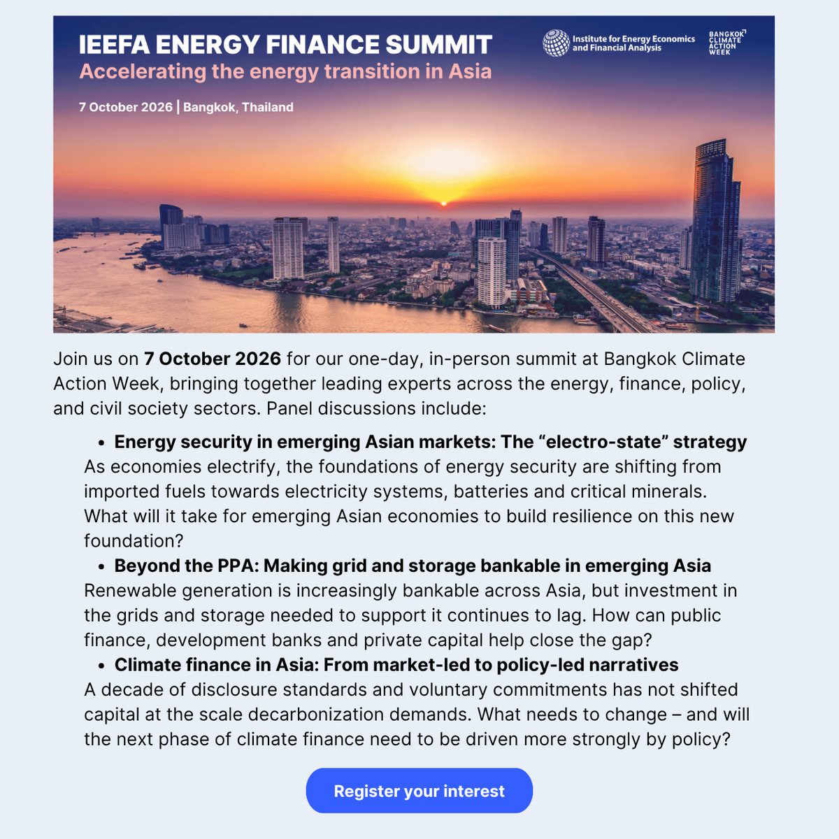 IEEFA EF Summit in BKKCAW 2026